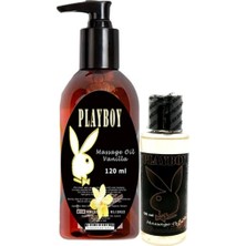 Playboy Aromaterapi Vanilya Massage Oil 120 ml + Çikolata Aromalı Massage Vücut Masaj Yağı 50 ml