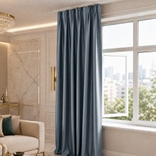 Mebelport Curtain Blackout Karartma 1/2 Amerikan Pileli Fon Perde