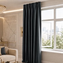 Mebelport Curtain Blackout Karartma 1/2 Amerikan Pileli Fon Perde