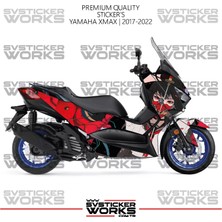 Sv Sticker Works Yamaha Xmax Kaplama Sticker Anime Girl Design Motor Kaplama Modeli Hazır Kit 2017-2022 Uyumlu 