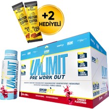 Sporfit Nutrition Unlimit Pre-Workout 20x100 ML Shot Vişne Aromalı + 2 x Protein Kahve Hediyeli