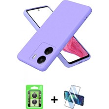 Pileli Store Pilelistore™ Redmi 13C Kılıf Kozmos Yansıma Özel Seri - Siyah 3D Antistatik Cam Ekran Koruyucu + Raze Metal Kamera Lens - Gs