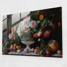 Popcas Modern Sanat Natürmort Temalı Temperli Cam Tablo