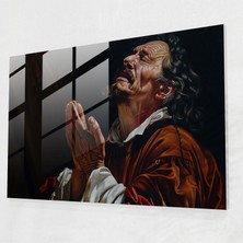 Popcas Modern Sanat Temalı Temperli Cam Tablo - Caravaggio Tarzı