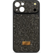 Coverzone iPhone 15 ile Uyumlu Elmas Desen Taşlı Kılıf iPhone 17 Uyumlu Görünüm Işıltılı Lüks Şık  Premium Rock Koruma, Dayanıklı ve Işıltılı Sert Darbeye Dayanıklı Kılıf Duman