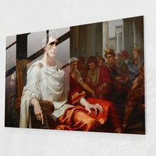 Popcas Roma Imparatoru Temalı Modern Sanat Temperli Cam Tablo Klasik Duvar Dekorasyonu