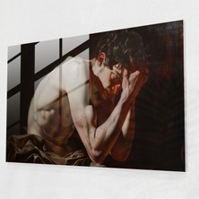 Popcas Caravaggio Temalı Modern Sanat Cam Tablo