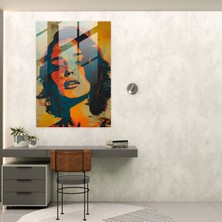 Popcas Modern Sanat Temalı Pop Art Figürü Cam Tablo