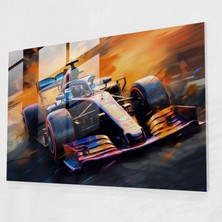 Popcas Formula 1 Temalı Dekoratif Cam Tablo