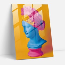 Popcas Yunan Tanrısı Temalı Dekoratif Cam Tablo - Klasik ve Popart Stili