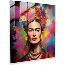 Popcas Frida Kahlo Temalı Temperli Cam Tablo