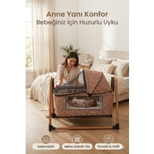 Jusso Fileli Silinebilir Portatif Sallanır Anne Yanı Beşik Sepet Beşik Hamak Beşik