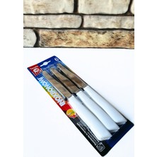 Inoxbonomı Tırtıklı Meyve Bıçağı -6 Adet -Beyaz- Made In Italy