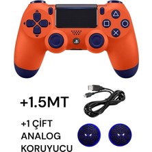 Crk Tech Playstation 4 Dualshock Yeni Nesil V2 Gamepad + 1.5 mt Şarj Kablo + 1 Çift Analog Başlığı