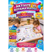 Haydi Dekor 45 cm x 4 Metre Dev Etkinlik ve Aktivite Rulosu – Çocuklar Için Eğitici Boyama, Çizgi Çalışması, Labirent, Bulmaca ve Zeka Geliştirici Oyun Rulosu
