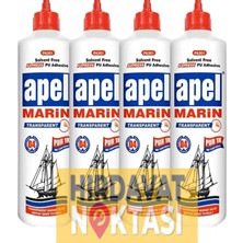 Apel Marin D4 Şeffaf Deniz Tutkalı Net: 490 Gr. x 4 Adet