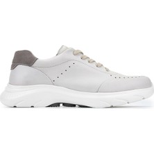 Tamer Tanca Erkek Hakiki Deri Beyaz Sneakers & Spor Ayakkabı 298 3595-3057 Erk Ayk Y26 Krk Beyaz Havana