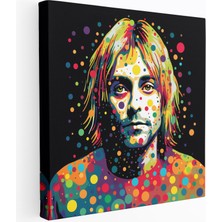 Popcas Pop Sanat Temalı Kurt Cobain Cam Tablo