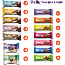 Delly 14 Adet Tanışma Paketi Vegan Yüksek Lifli Çikolata Kaplı Barlar İçerir