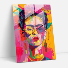 Popcas Frida Kahlo Temalı Dekoratif Cam Tablo