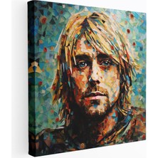 Popcas Mozaik Tarzı Cam Tablo - Kurt Cobain Temalı Duvar Sanatı