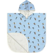 Lassig Uv Korumalı Plaj Çocuk Panço Crocodile Sky Blue
