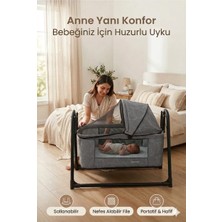 Jusso Fileli Silinebilir Portatif Sallanır Anne Yanı Beşik Sepet Beşik Hamak Beşik