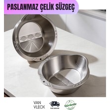 Van Vleck Paslanmaz Çelik Süzgeç – Pirinç, Makarna, Meyve, Sebze ve Bakliyat Yıkama Süzgeci