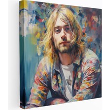 Popcas Kurt Cobain Temalı Modern Cam Tablo