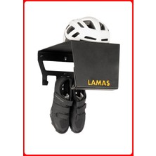 Lamas Bike Station Basic | Dekoratif Metal Duvar Tipi Siyah Bisiklet Askı Standı ve Aksesuar Düzenleyici