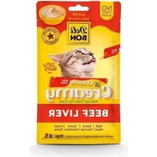 Cekar Store Delibon Creamy Dana Ciğerli Sıvı Kedi Ödül Maması 5X15 gr