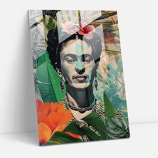 Popcas Modern Sanat Temalı Frida Kahlo Stili Cam Duvar Tablosu