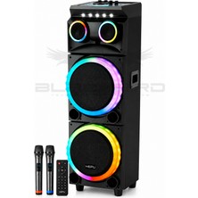 Blackbird Game Center Hepu HP-930 Partybox Bluetooth Hoparlör - 80W Güç, 2X12" Speaker, Mikrofonlu Karaoke Seti