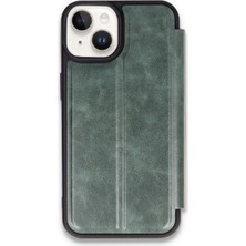 Zengemtx Newface  Iphone 15 Kılıf Flip Cover - Koyu Yeşil