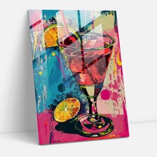Popcas Yiyecek ve Içecek Temalı Dekoratif Cam Tablo - Andy Warhol Tarzı