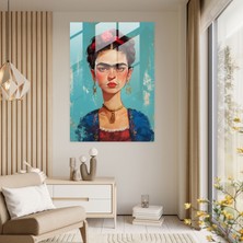Popcas Modern Tarzda Frida Kahlo Temalı Temperli Cam Tablo - Benzersiz Frida Kahlo Görselli Tablo