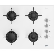 Beko Bocl T 6510 Eb Beyaz Ankastre Ocak 4 Gözlü LPG Yakıt Tipi Cam Yüzeyli Kolay Temizlik