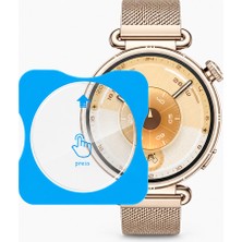 Sneezy Huawei Watch Gt6 41MM Uyumlu Kolay Takılabilir Takma Aparatlı Temperli Cam Ekran Koruyucu