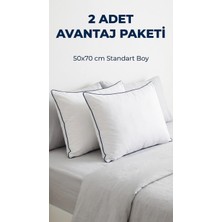 İlk El Grup 2 Adet Anti-Alerjik Nano Jel Yastık 50X70 Yıkanabilir Pamuk