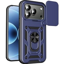 Teleplus Honor 600 Pro Kılıf Magnetik Standlı Kamera Korumalı Slide Sürgülü Cover Kapak