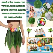 İlk El Grup Tropikal Esintili Hawaii Yapraklı Parti Eteği Yetişkin Boy
