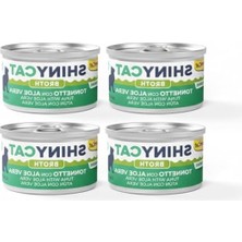 Cekar Store Kedi Yaş Maması Shinycat Broth (Sos Içinde) Aloe Veralı Ton Balığı 70 gr x 4ADET