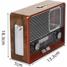 Cenk Xstore Vintage Nostaljik Radyo Aux USB Sd Kart Girişli Şarjlı Bluetooth Bağlantılı
