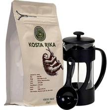 Kostarika Filtre Kahve 200GR + Kahve Dükkanı 350ML French Press