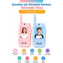 Qasul Çocuklar İçin Görüntülü Telsiz 300 m Menzil Çocuklar İçin Eğlenceli ve Güvenli İletişim