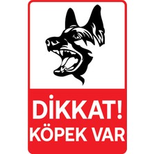 Akdesen Dikkat Köpek Var Uyarı Folyo Etiket