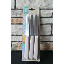 Inoxbonomı Tırtıklı Meyve Bıçağı -6 Adet -Bej- Made In Italy