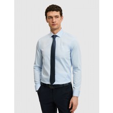 Cacharel Açık Mavi Slim Fit %100 Pamuk Yarım İtalyan Yaka Klasik Gömlek 50318216 VR003
