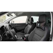 Yerli Boyun Yastığı Deri Kapitoneli Seat Siyah 2li