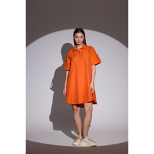 HANIQA Oversize Kısa Kollu Uzun Basic Gömlek